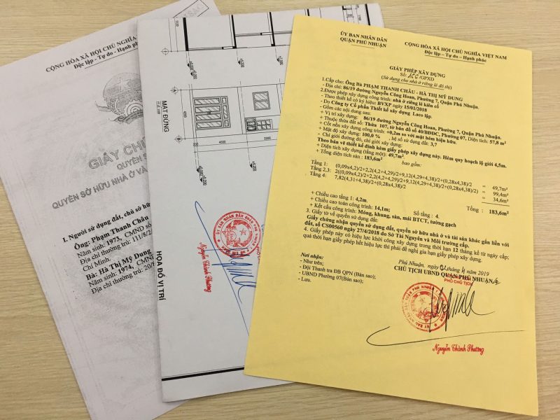 Nộp hồ sơ xin phép xây dựng nhà ở trên đất thổ cư