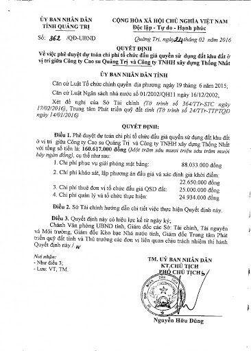  Quyết định quy định về đấu giá quyền sử dụng đất được thực hiện dựa trên nguyên tắc cơ bản 