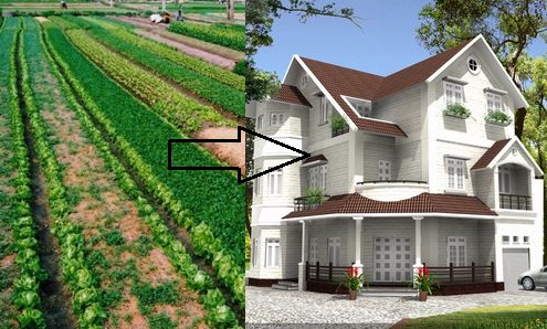 Để xây dựng nhà ở trên đất phi nông nghiệp cần phải chuyển mục đích sử dụng đất