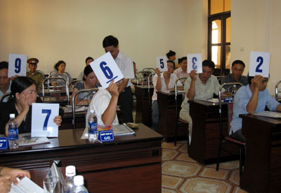 Đấu giá quyền sử dụng đất được thực hiện theo đúng trình tự