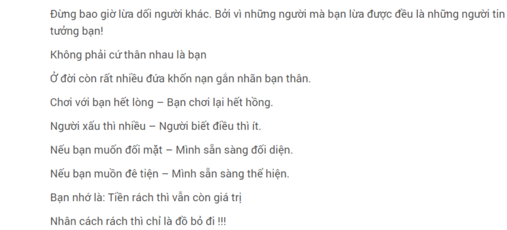 Câu nói về tình bạn đểu