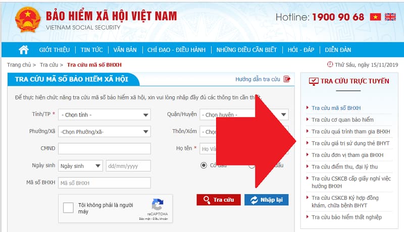 Tra cứu bảo hiểm y tế bằng CMND