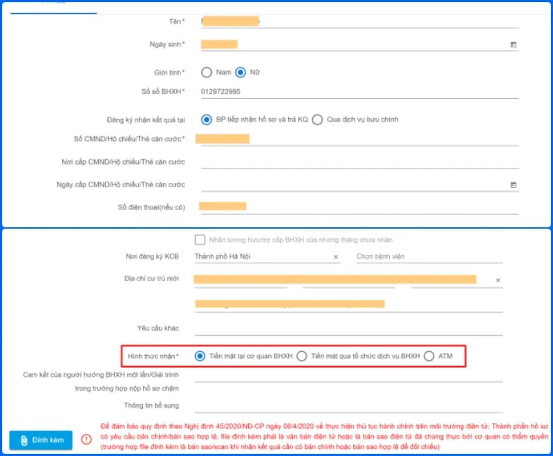Kê khai hồ sơ rút bảo hiểm xã hội 1 lần online