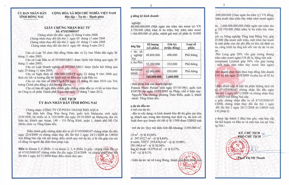 Hồ sơ xin cấp giấy chứng nhận đầu tư