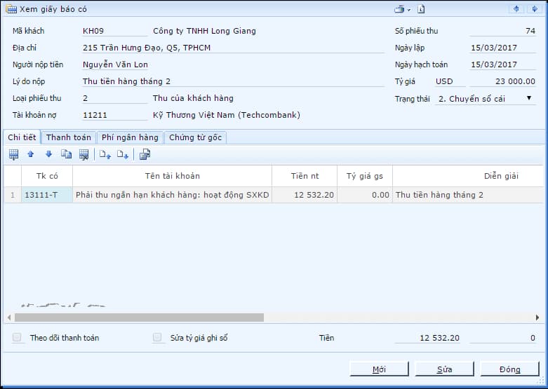 Nội dung cơ bản trong giấy báo nợ