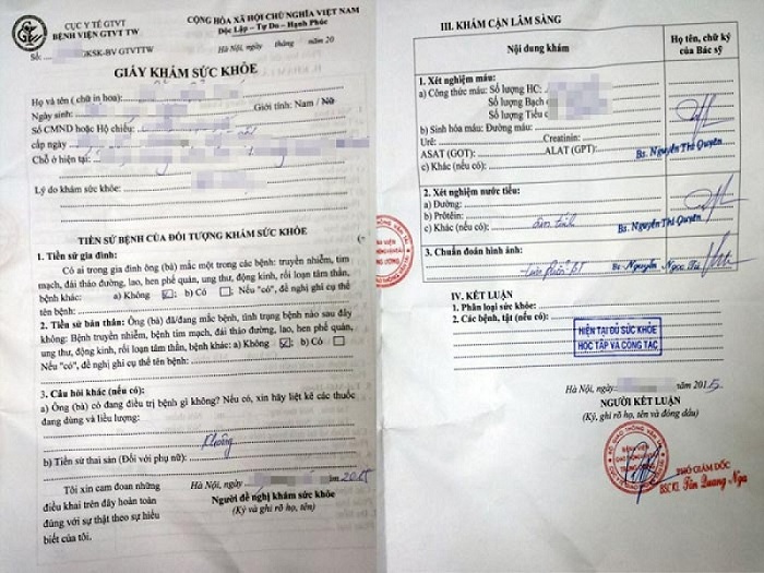 Giấy khám sức khỏe là gì?