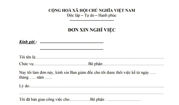 Khi nào cần đến mẫu đơn xin nghỉ việc và mẫu đơn xin việc?